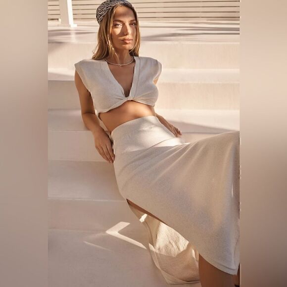 Anthropologie Side-Slit Skirt New With Tags Size L - Picture 1 of 4